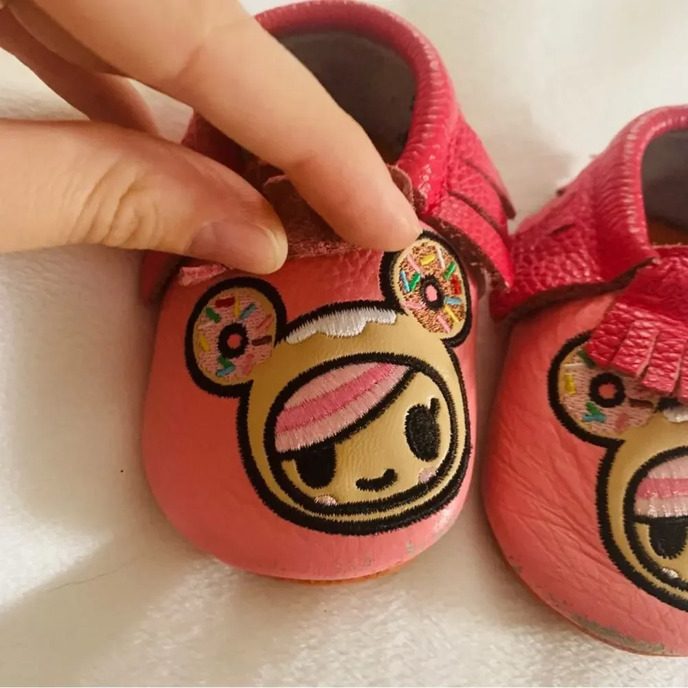Tokidoki Itzy Ritzy Pink Embroidered Moccasins